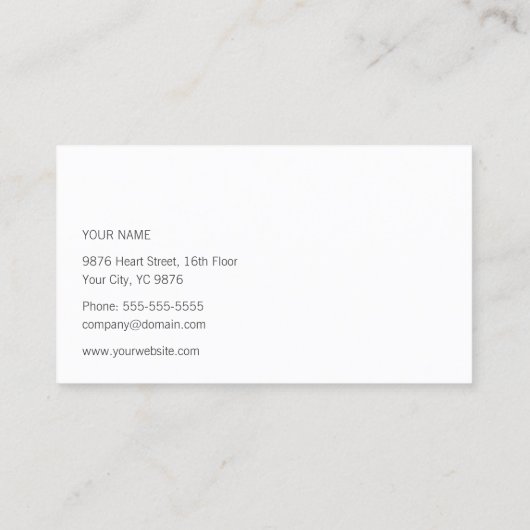 Modèle de carte de visite stéthoscope et coeur (Dos)