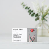 Modèle de carte de visite Stéthoscope et Cœur (Debout devant)