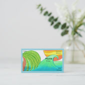 Modèle de carte de visite Sun and Surf (Debout devant)