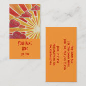 Modèle de carte de visite Sunset orange portrait (Devant / Derrière)