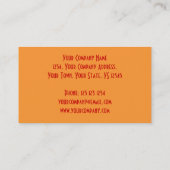 Modèle de carte de visite Sunset orange portrait (Dos)