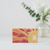 Modèle de carte de visite Sunset retour (Debout devant)