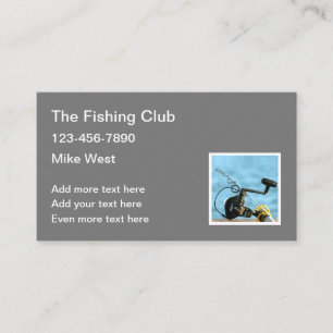 Modèle de carte de visite sur le thème de la pêche