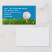 Modèle de carte de visite sur le thème du golf (Devant / Derrière)