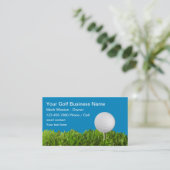 Modèle de carte de visite sur le thème du golf (Debout devant)