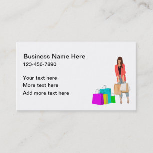 Modèle de carte de visite sur le thème du shopping