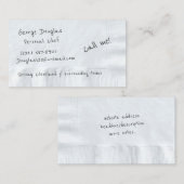 Modèle de carte de visite sur serviette (Devant / Derrière)
