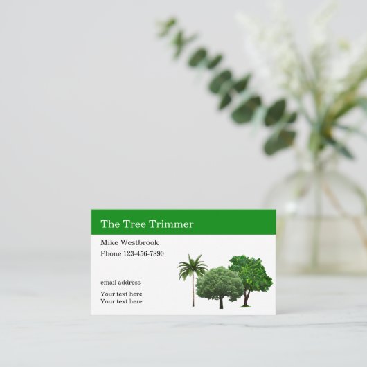 Modèle de carte de visite Tree Trimming Services (Debout devant)