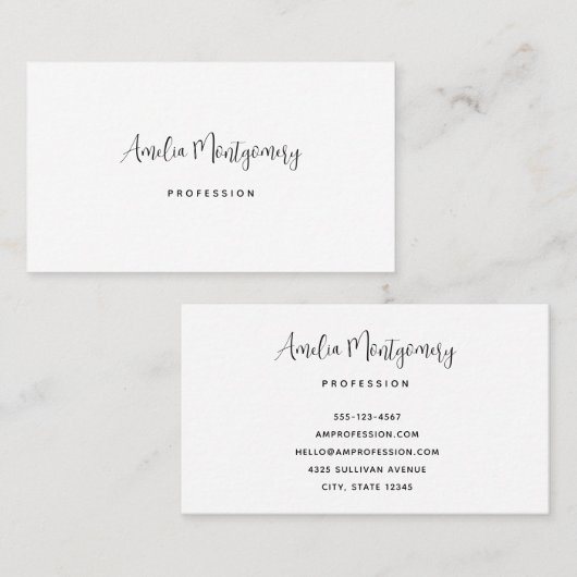 Modèle de carte de visite Trendy + Dongle Font (Devant / Derrière)