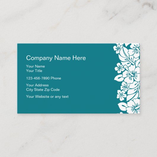 Modèle de carte de visite tropicale (Devant)