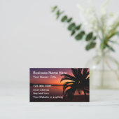 Modèle de carte de visite tropicale Scène de couch (Debout devant)