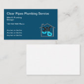 Modèle de carte de visite unique Plumber Services (Devant / Derrière)