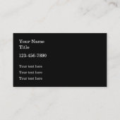 Modèle de carte de visite unique pour petites entr (Dos)