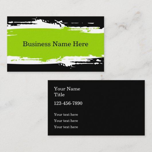 Modèle de carte de visite unique pour petites entr (Devant / Derrière)