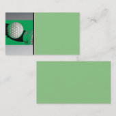 modèle de carte de visite verte balle de golf (Devant / Derrière)