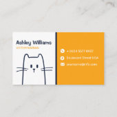 Modèle de carte de visite vétérinaire Soins aux an (Dos)