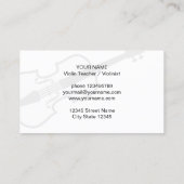 Modèle de carte de visite violoniste pour musicien (Dos)