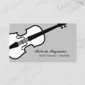 Modèle de carte de visite violoniste pour musicien (Devant)