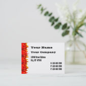 Modèle de carte de visite Western Red Flames (Debout devant)