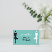 Modèle de carte de visite Yoga Studio avec logo de (Debout devant)