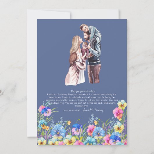 Modèle de carte de vœux à plat pour la Journée des (Devant)