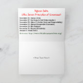 Modèle de carte de voeux de Kwanzaa (Intérieur)