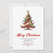Modèle de carte de vœux de Noël avec arbre artisti (Devant)