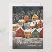 Modèle de carte de vœux de Noël rétro (Devant)