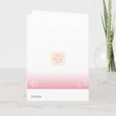 Modèle de carte de vœux Mariage (Dos)