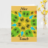 Modèle de carte de vœux vertical (Fleur jaune)