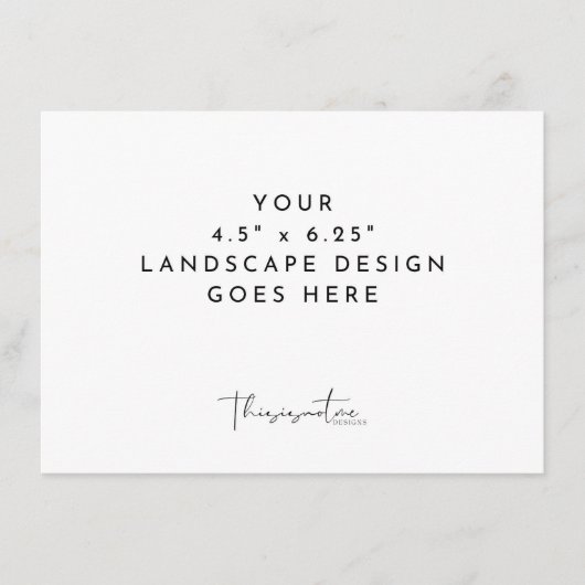 Modèle de carte d'impression paysage 4,5x6,25" (Devant)