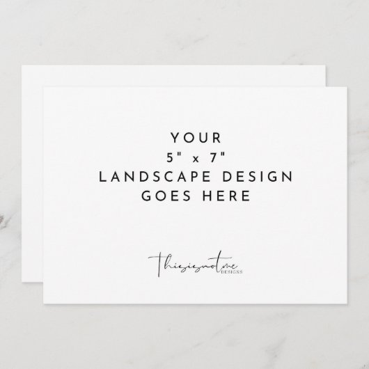 Modèle de carte d'impression paysage horizontal 5  (Devant / Derrière)