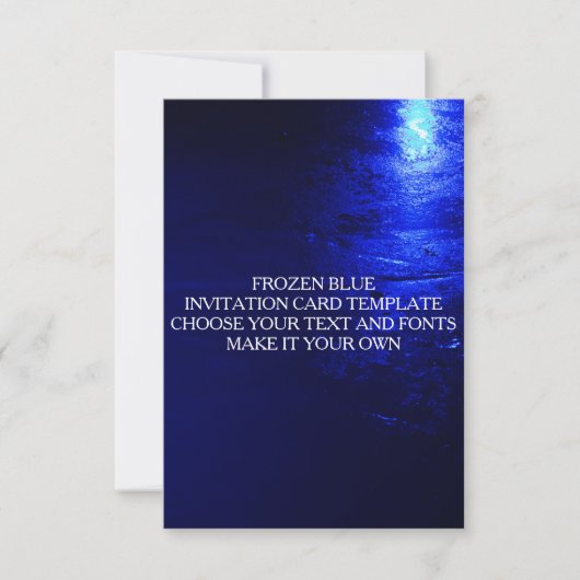 MODELE DE CARTE D'INVITATION BLEU GLACÉ (Devant)