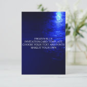 MODELE DE CARTE D'INVITATION BLEU GLACÉ (Debout devant)