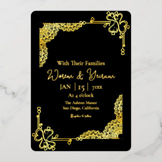 Modèle de carte d'invitation de luxe avec feuille