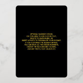 Modèle de carte d'invitation de luxe avec feuille (Verso)