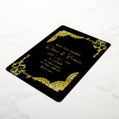 Modèle de carte d'invitation de luxe avec feuille (Rotation)