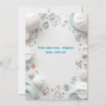 Modèle de carte d'invitation pour baby shower mign