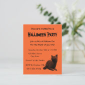 Modèle de carte d'invitation pour un chaton mignon (Debout devant)