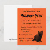 Modèle de carte d'invitation pour un chaton mignon (Devant / Derrière)