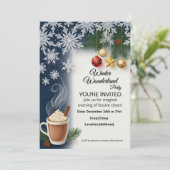 Modèle de carte d'invitation pour une fête de Noël (Debout devant)