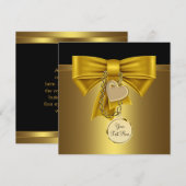 Modèle de carte d'invitation pour une soirée Black (Devant / Derrière)