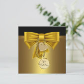 Modèle de carte d'invitation pour une soirée Black (Debout devant)