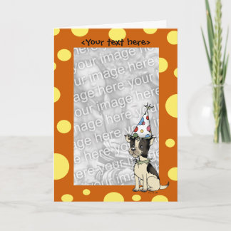 Modèle de carte doggy anniversaire