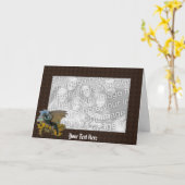 Modèle de carte - Dragon noir (Fleur jaune)