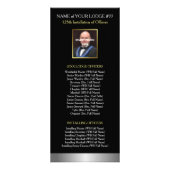 Modèle de carte en rack maçonnique | Noir, Or et A (Dos)