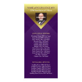 Modèle de carte en rack maçonnique | Purple & Or (Dos)