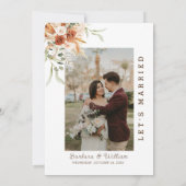 Modèle de carte Faire-part de mariage de Bohême (Dos)