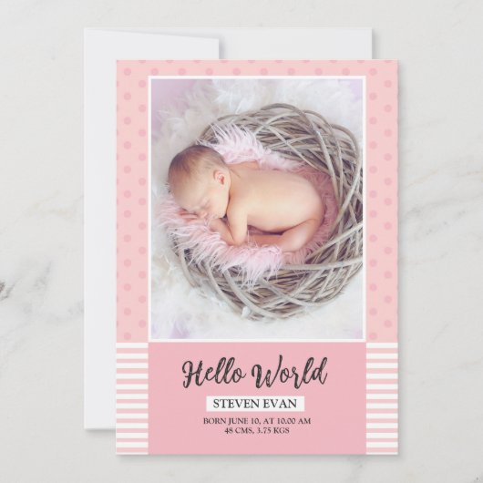 Modèle de carte faire-part de naissance (Devant)