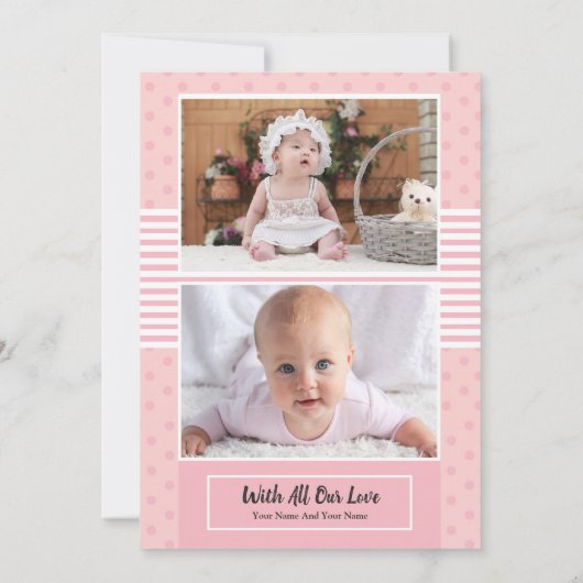 Modèle de carte faire-part de naissance (Dos)